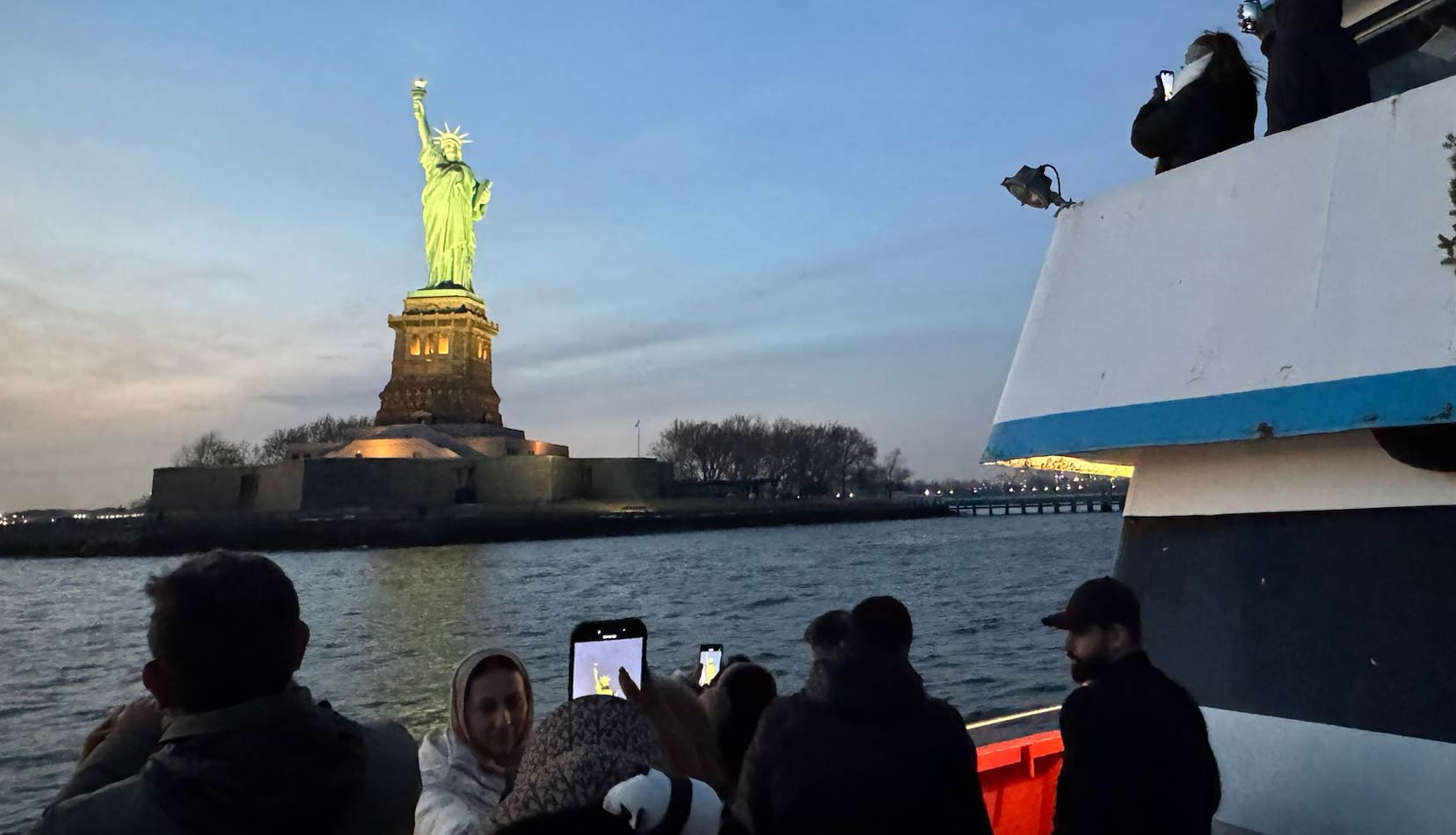 New York Harbor sightseeing cruise with skyline views